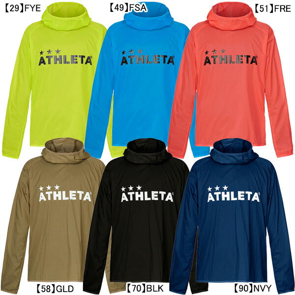 【ネコポス送料無料】アスレタATHLETAライトウインドシェルプルオーバー02382サッカーフットサルピステパーカートレーニングウェアメンズ