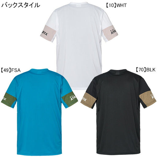 【ショップ限定エントリーでさらに+9倍】【ネコポス送料無料】アスレタATHLETAプラTシャツ03375サッカーフットサルプラクティスシャツ半袖練習着メンズ