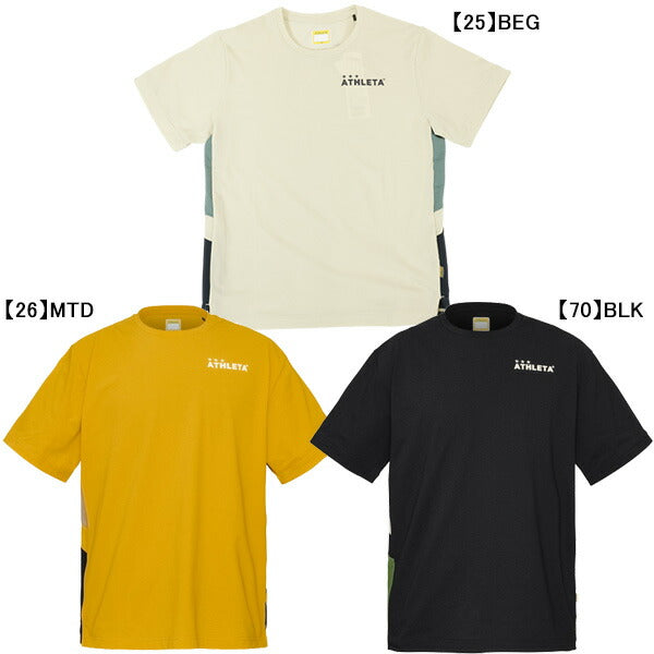 【ネコポス送料無料】アスレタATHLETAドライフェザーカラーブロックプラシャツ26s03416サッカーフットサルプラクティスシャツ半袖メンズ