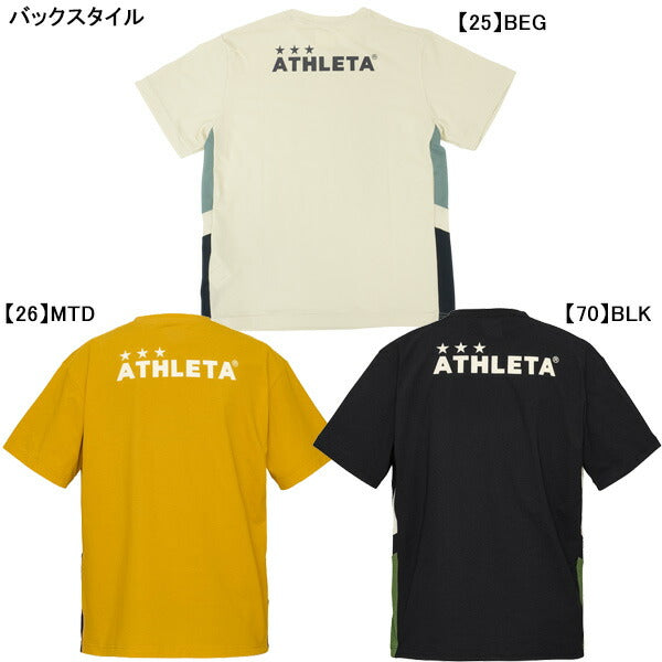 【ネコポス送料無料】アスレタATHLETAジュニアドライフェザーカラーブロックプラシャツ26s03416Jサッカーフットサルプラクティスシャツ半袖子供用