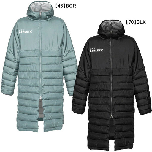 アスレタATHLETAジュニア中綿ベンチコート25f04167NJサッカーフットサル防寒ロングコート子供用