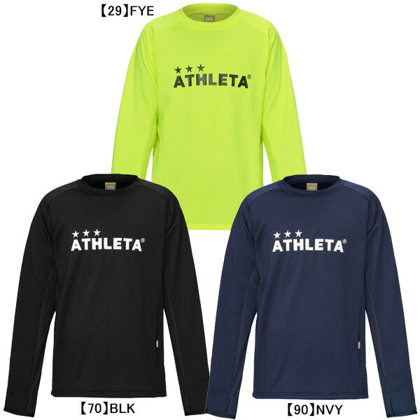 アスレタATHLETAジュニアJrグリッド起毛TRシャツ04174Jサッカーフットサル防寒トレーニングトップ子供用