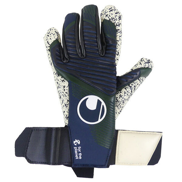 【ショップ限定エントリーでさらに+9倍】ウールシュポルトuhlsportパワーラインスーパーグリップ+ハーフネガティブアース1011304-24サッカーキーパーグローブGKグローブネイビー