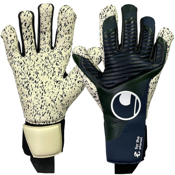 【ショップ限定エントリーでさらに+9倍】ウールシュポルトuhlsportパワーラインスーパーグリップ+ハーフネガティブアース1011304-24サッカーキーパーグローブGKグローブネイビー