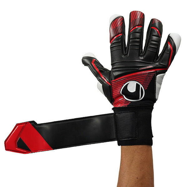 【ショップ限定エントリーでさらに+9倍】ウールシュポルトuhlsportパワーラインスーパーソフトハーフネガティブ1011308-01サッカーキーパーグローブGKグローブブラックレッド