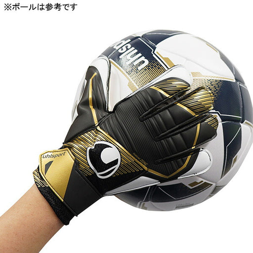 【ショップ限定エントリーでさらに+9倍】【送料無料】ウールシュポルトuhlsportエリートスターターソフト1011312-02サッカーキーパーグローブGKグローブゴールキーパーブラック×ゴールド
