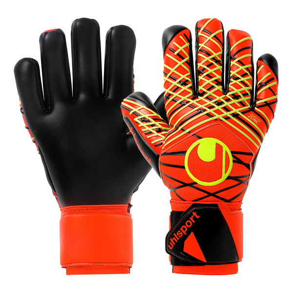 ウールシュポルトuhlsportファイアエディションスーパーソフトハーフネガティブ101133401-20サッカーキーパーグローブGKグローブレッドイエロー