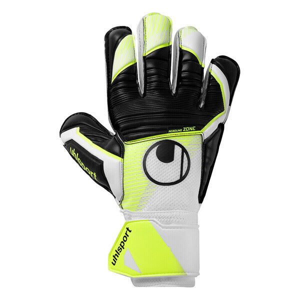 【ショップ限定エントリーでさらに+9倍】ウールシュポルトuhlsportソフトアドバンスド1011355-01サッカーキーパーグローブGKグローブゴールキーパーホワイトフローイエローブラック