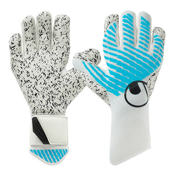 ウールシュポルトuhlsportサイバーテックスーパーグリップ+ハーフネガティブ1011375-01サッカーキーパーグローブGKグローブゴールキーパーホワイト