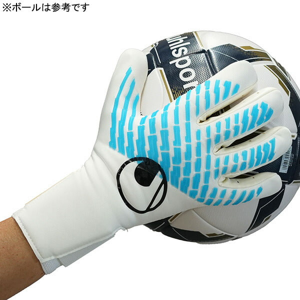 ウールシュポルトuhlsportサイバーテックアブソルートグリップハーフネガティブフィット1011378-01サッカーキーパーグローブGKグローブホワイト