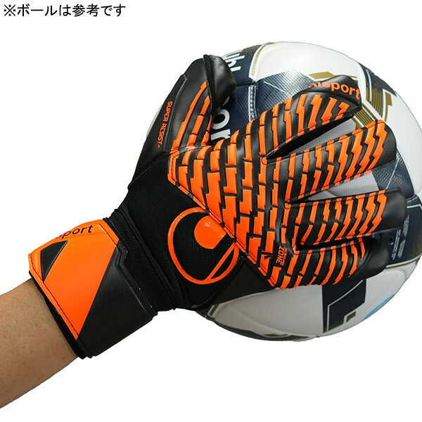 【ショップ限定エントリーでさらに+9倍】ウールシュポルトuhlsportスーパーレジストハーフネガティブ1011388-01サッカーキーパーグローブGKグローブゴールキーパーブラック