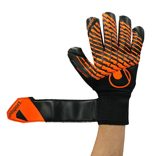 【ショップ限定エントリーでさらに+9倍】ウールシュポルトuhlsportスーパーレジストハーフネガティブ1011388-01サッカーキーパーグローブGKグローブゴールキーパーブラック