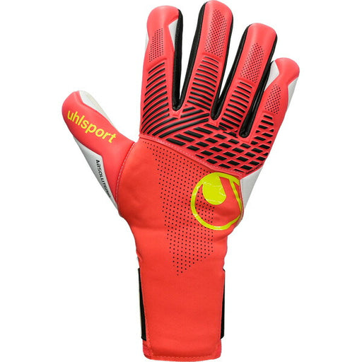 ウールシュポルトuhlsportファングマシーネZNEアブソルートグリップハーフネガティブ1011415-01サッカーキーパーグローブGKグローブフローレッド