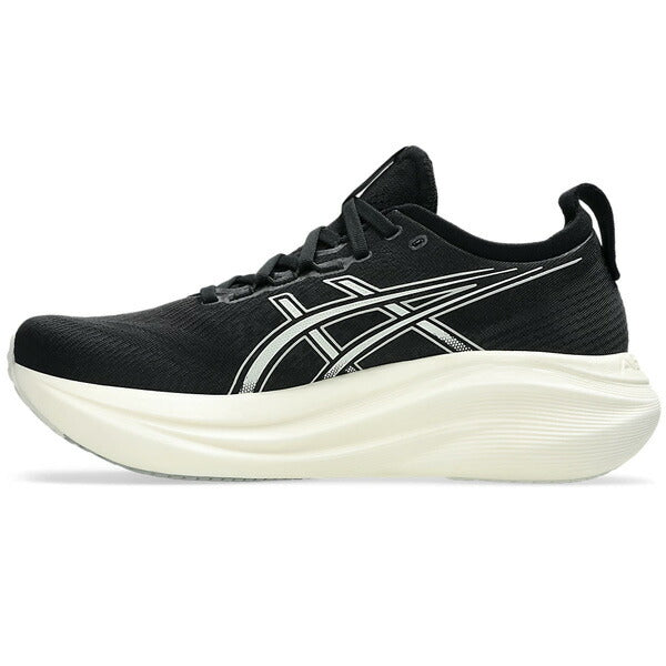 アシックスasicsメンズランニングシューズGEL-NIMBUS27ゲルニンバス27EXTRAWIDE1011B957-002マラソンジョギング厚底ブラック