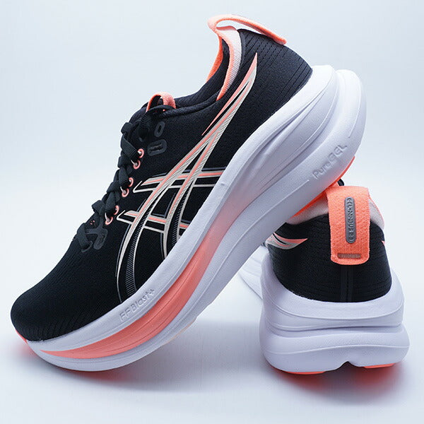 GEL-NIMBUS28アシックスasics1012B899-003ブラックピンクレディースランニングシューズ
