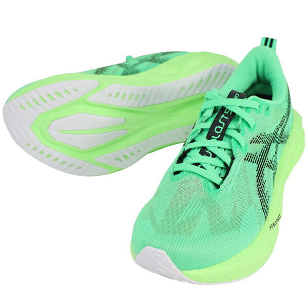 アシックスasicsレディースランニングシューズNOVABLAST5ノヴァブラスト5マラソンジョギンググリーン1012B991-300