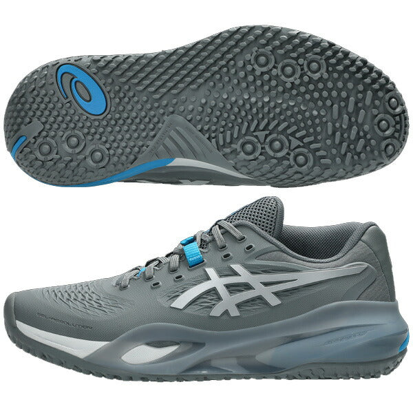 アシックスasicsメンズテニスシューズGEL-RESOLUTIONXOCゲルレゾリューションXOCオムニクレーコート用グレー1041A486-020