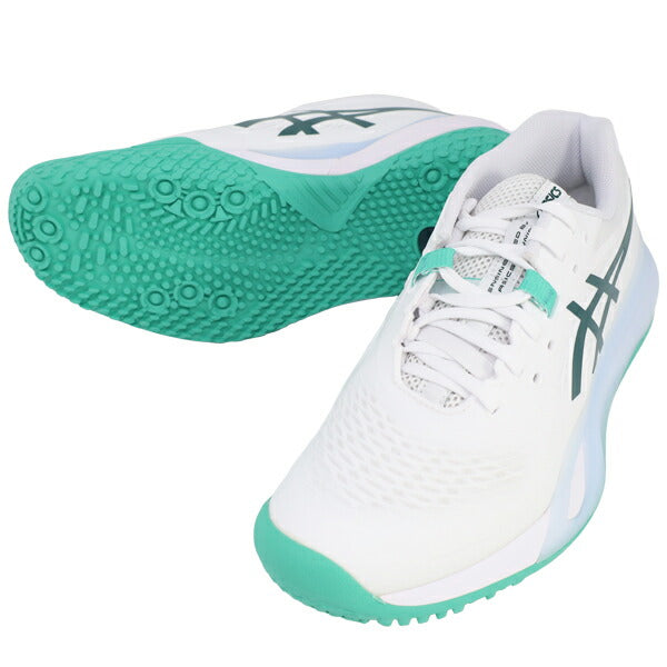 アシックスasicsメンズテニスシューズGEL-RESOLUTIONXOCゲルレゾリューションXOCオムニクレーコート用ホワイト1041A502-101