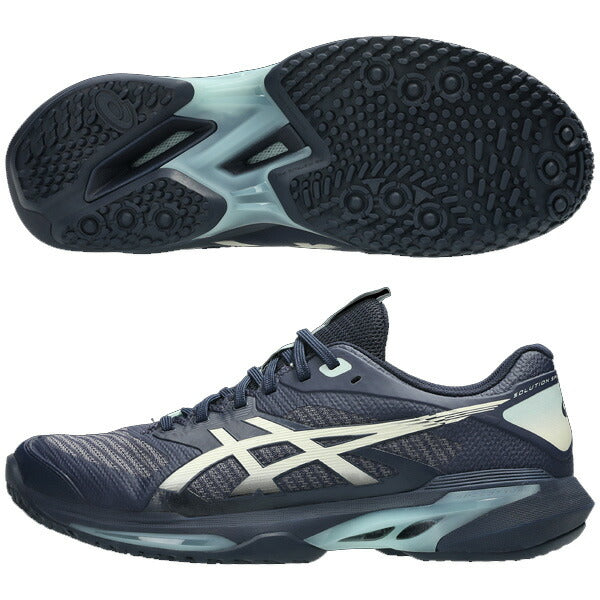 アシックスasicsメンズテニスシューズSOLUTIONSPEEDFF4OCソリューションスピードFF4OCオムニクレーコート用ネイビー1041A534-400
