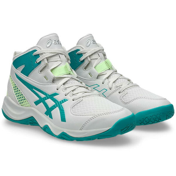 【ショップ限定エントリーでさらに+9倍】アシックスasicsジュニアミニバスシューズDUNKSHOTMB10ダンクショットMB101064A019-100バスケシューズバッシュ子供グリーン