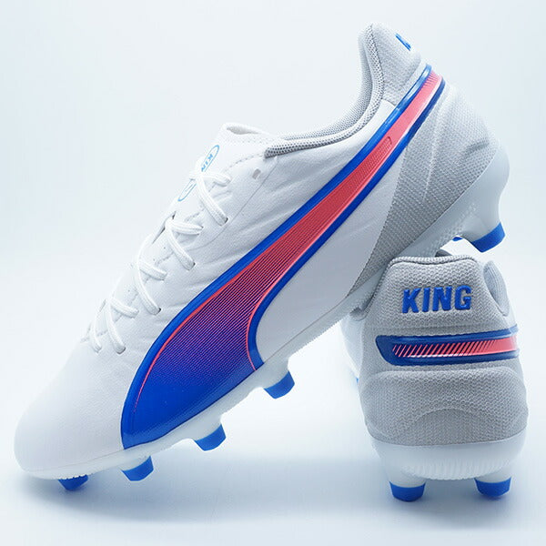 【ショップ限定エントリーでさらに+9倍】キングマッチHG/AGプーマPUMA107876-02プーマホワイトサッカースパイク