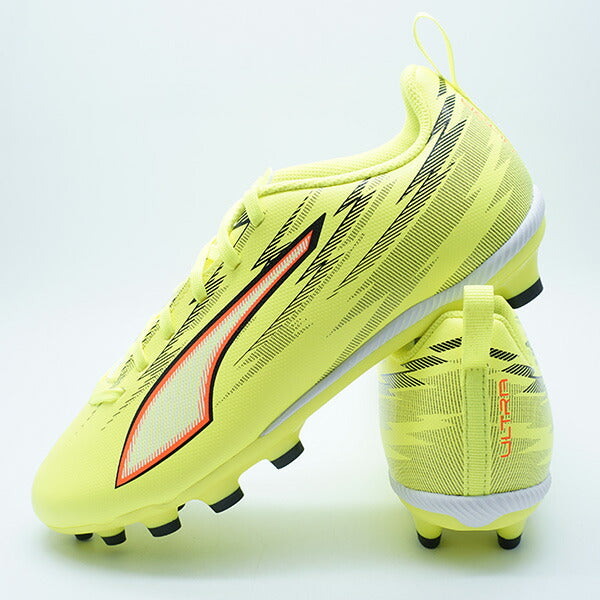 ウルトラ6プレイHG/AG+MIDJRプーマPUMA108982-01イエローアラートジュニアサッカースパイク