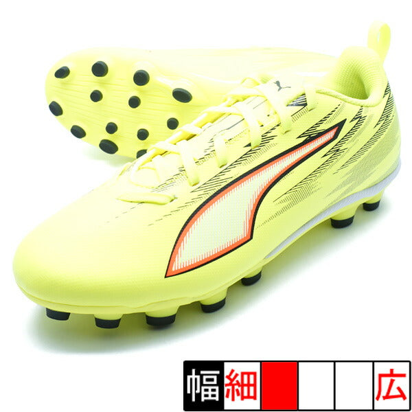 ウルトラ6プレイHG/AG+MIDJRプーマPUMA108982-01イエローアラートジュニアサッカースパイク