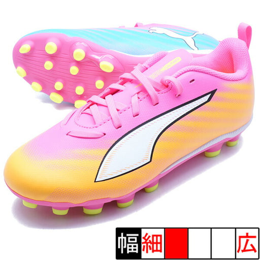ウルトラ6プレイHG/AG+MidJRプーマPUMA108982-05ポイズンピンクジュニアサッカースパイク