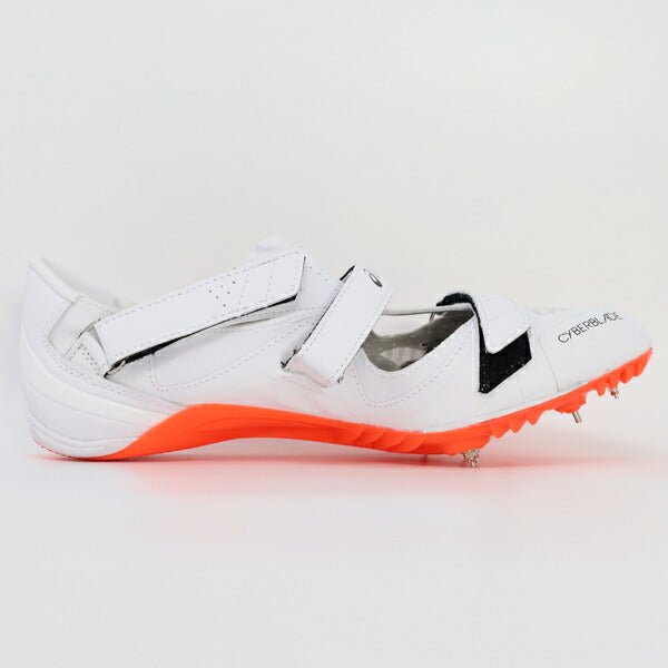 【ショップ限定エントリーでさらに+9倍】アシックスasicsメンズレディース陸上スパイクCYBERBLADE161093A134-100短距離用オールウェザートラック専用ホワイト