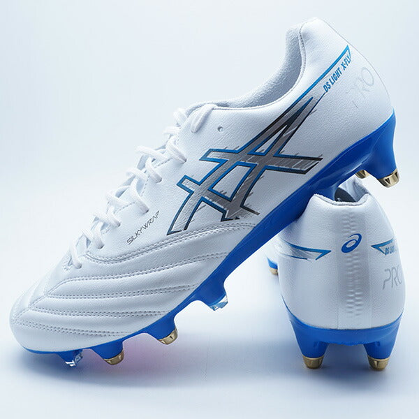 【ショップ限定エントリーでさらに+9倍】DSLIGHTX-FLYPRO3STアシックスasics1101A073-100ホワイトブルー取り替え式サッカースパイク