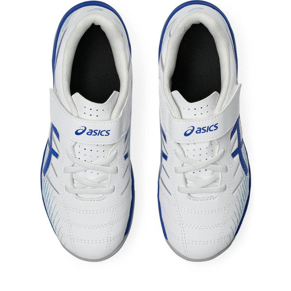 JUNIOLE7TFアシックスasics1104A056-100ホワイトブルージュニアサッカートレーニングシューズベルクロ