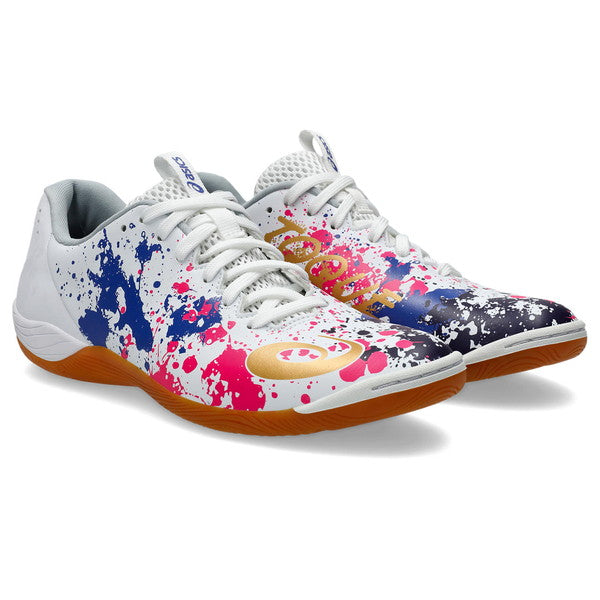 【ショップ限定エントリーでさらに+9倍】TOQUE8アシックスasics1113A044-101WHITE/PUREGOLDフットサルシューズインドア室内用