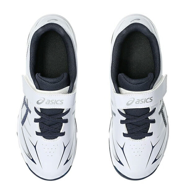 アシックスasics野球少年野球ジュニアトレーニングシューズマジックテープホワイトxネイビー1124A010-103