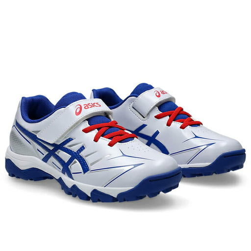 【ショップ限定エントリーでさらに+9倍】アシックスasics野球少年野球ジュニアトレーニングシューズマジックテープホワイトxブルー1124A010-105
