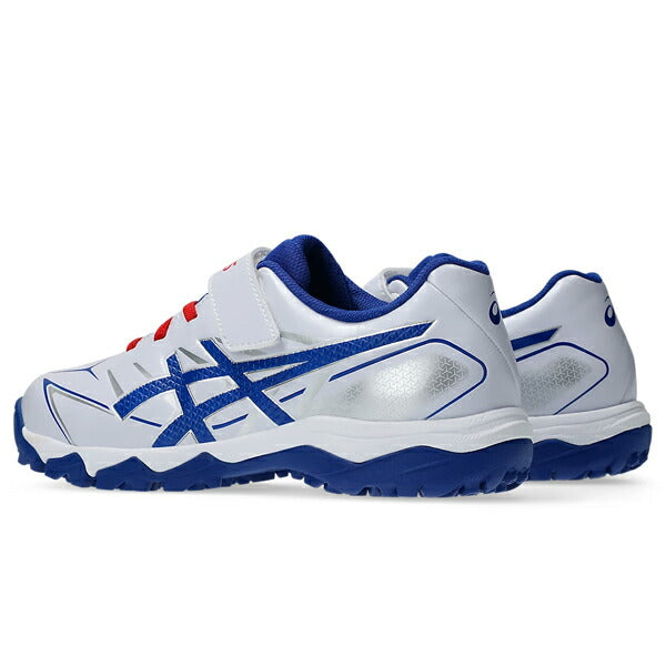 【ショップ限定エントリーでさらに+9倍】アシックスasics野球少年野球ジュニアトレーニングシューズマジックテープホワイトxブルー1124A010-105