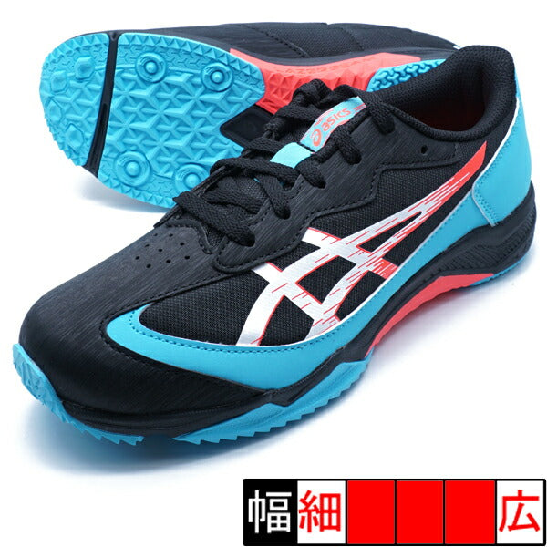 【ショップ限定エントリーでさらに+9倍】【送料無料】LAZERBEAMSJアシックスasics1154A182-002ブラック×ネオンレッドジュニアランニングシューズ