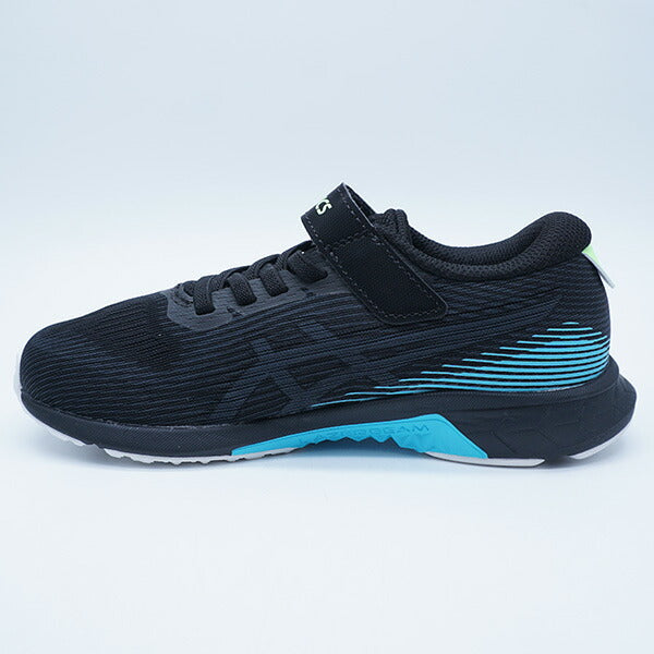 LAZERBEAMRK-MGアシックスasics1154A223-002ブラックブルージュニアランニングシューズベルト