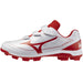【ショップ限定エントリーでさらに+9倍】ミズノMIZUNO野球ポイントスパイククッションレボダイアBLTホワイト×レッド11GP2526-62ベルクロマジックテープ