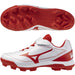 ミズノMIZUNO野球ジュニアポイントスパイククッションレボダイヤJr子供ホワイト×レッド11GP2527-62