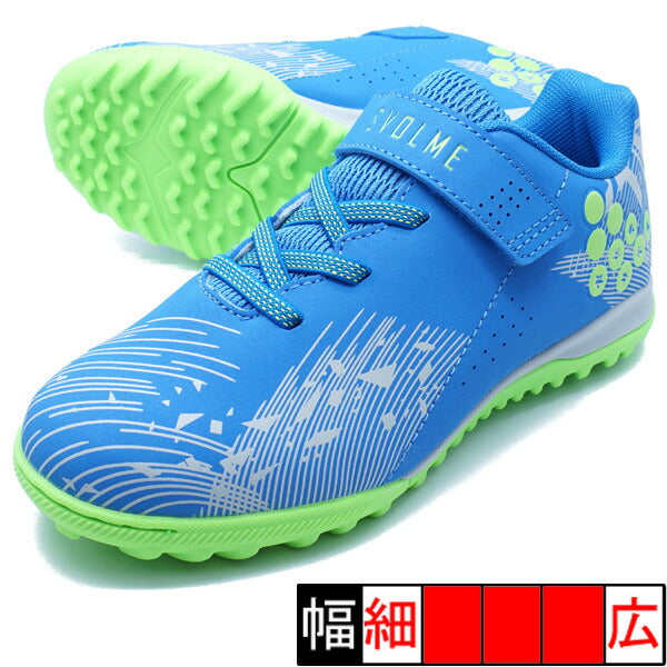 DELSALMA-TF-JWIDEFITスボルメSVOLME1261-62762-030ブルージュニアサッカートレーニングシューズベルクロ