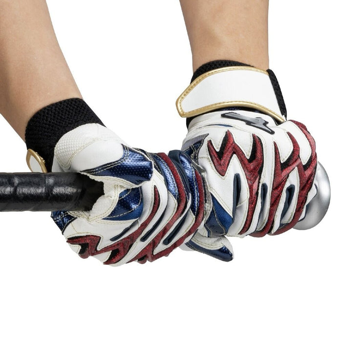 MIZUNOミズノ野球バッティンググローブユニセックスシリコンパワーアークDIレプリカ勝色コレクション両手用1EJEA57401