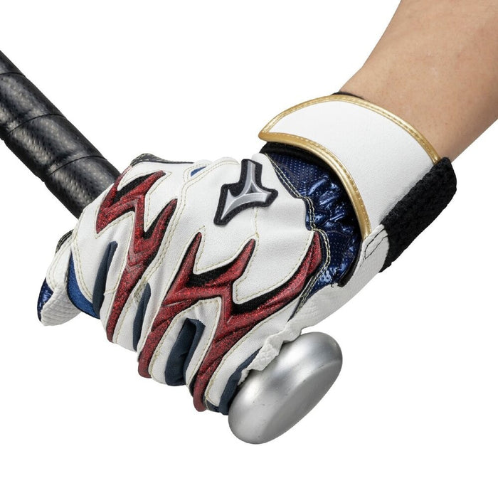 MIZUNOミズノ野球バッティンググローブユニセックスシリコンパワーアークDIレプリカ勝色コレクション両手用1EJEA57401