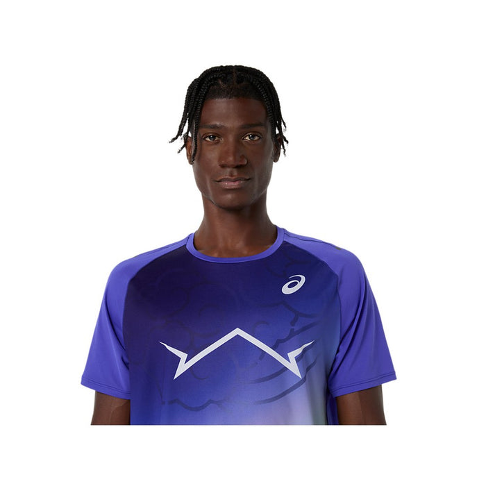アシックスasics陸上Tシャツ半袖ライトニットショートスリーブトップメンズTRACKELITEACTIMOTION軽量通気性裾スリット2091A816