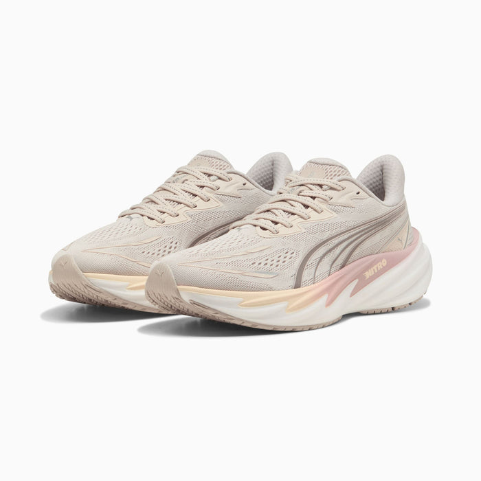 プーマPUMAランニングシューズレディース大人VelocityNITRO5ヴェロシティニトロ5ベージュ312945