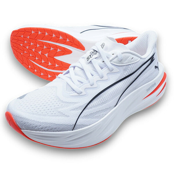 ディヴィエイトピュアニトロプーマPUMA313904-06プーマホワイトランニングシューズ
