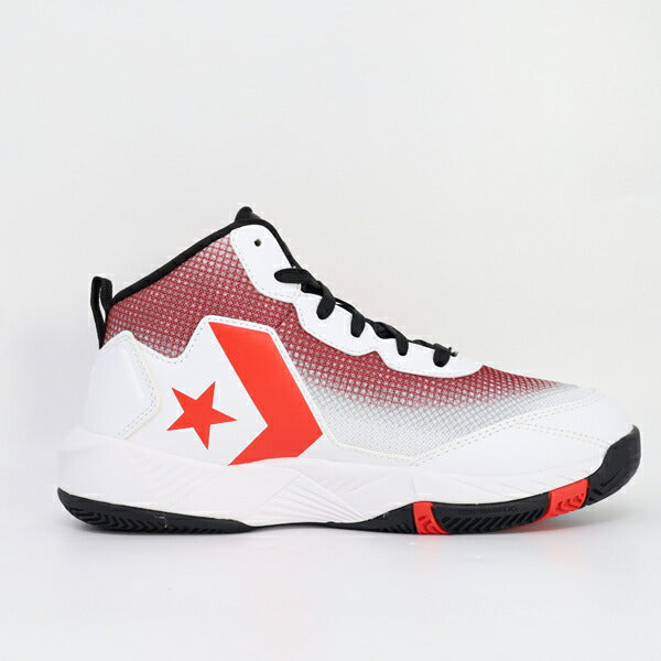 コンバースCONVERSEジュニアバスケットボールシューズバスケミニバスヴィックスターMIDバッシュバスケットホワイト子供33500480