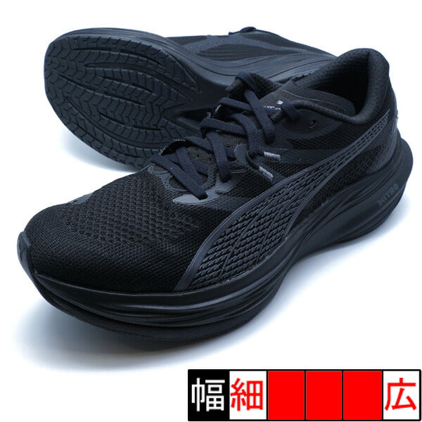 【ショップ限定エントリーでさらに+9倍】ディヴィエイトニトロ3ワイドプーマPUMA378449-06プーマブラックランニングシューズ