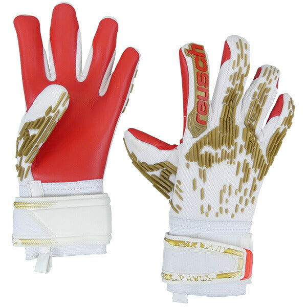 【ショップ限定エントリーでさらに+9倍】ロイシュreuschアトラクトフリーゲルシルバー5360235-1011サッカーキーパーグローブGKグローブゴールキーパーホワイトゴールド