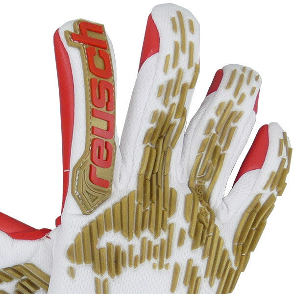 【ショップ限定エントリーでさらに+9倍】ロイシュreuschアトラクトフリーゲルシルバー5360235-1011サッカーキーパーグローブGKグローブゴールキーパーホワイトゴールド