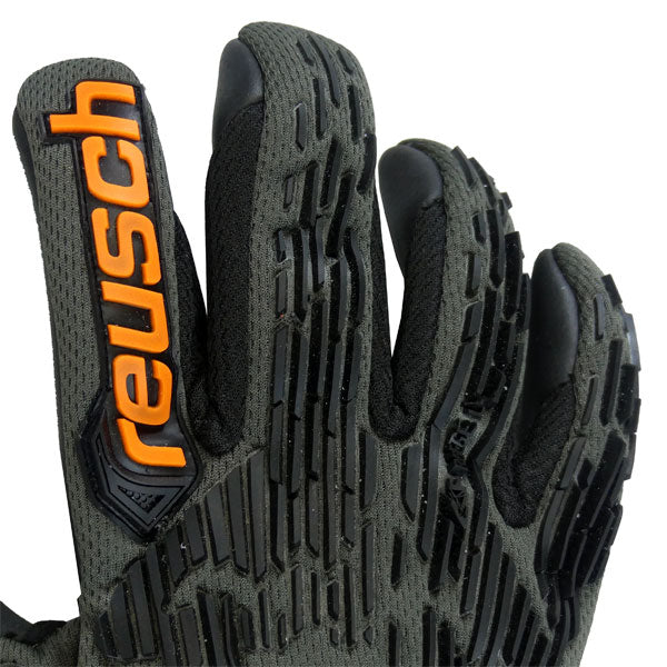【ショップ限定エントリーでさらに+9倍】ロイシュreuschジュニアアトラクトフリーゲルシルバーJR5362035-5555サッカーキーパーグローブGKグローブゴールキーパーブラック子供用